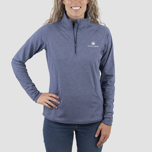 Sport-Tek Stretch 1/2 Zip - Navy Heather