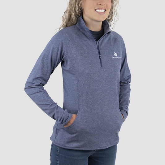 Sport-Tek Stretch 1/2 Zip - Navy Heather