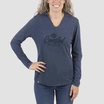 Long Sleeve Hooded Tee -  Navy