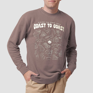 Ride the Wave from Coast to Coast Crewneck