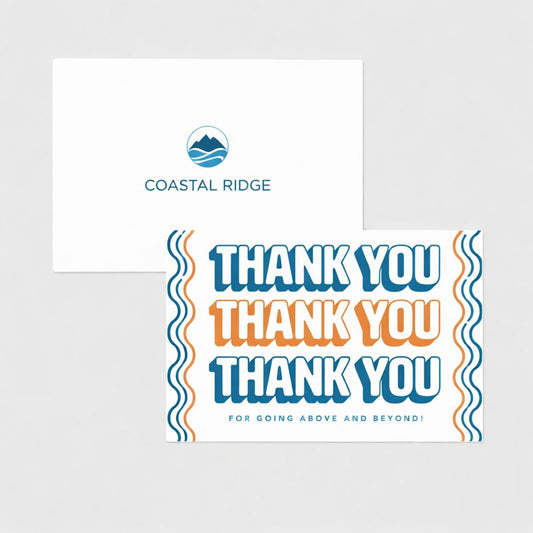 CR-195 | Bundle of 10 Thank You Cards with Envelopes – White