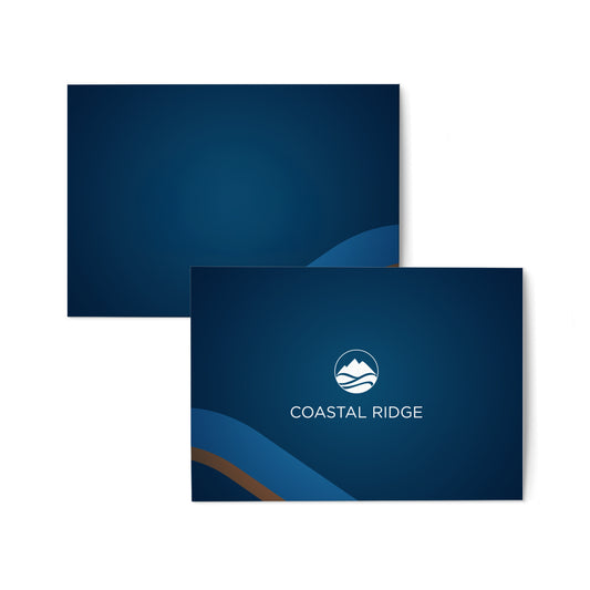 CR-194 | Bundle of 10 Thank You Cards with Envelopes – Blue