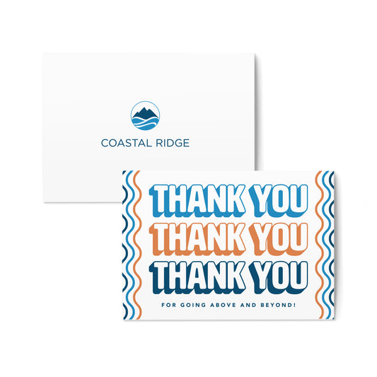 CR-195 | Bundle of 10 Thank You Cards with Envelopes – White
