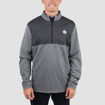 Adidas Lightweight 1/4 Zip - Black Heather/Carbon