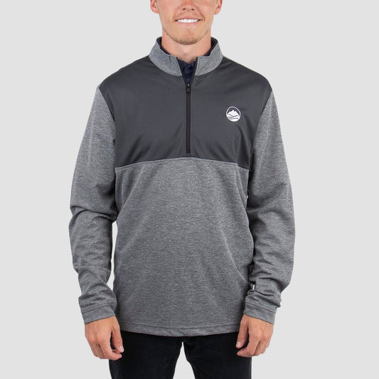 Adidas Lightweight 1/4 Zip - Black Heather/Carbon