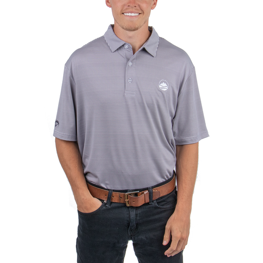 Callaway Fine Line Stripe Polo - Peacoat/White