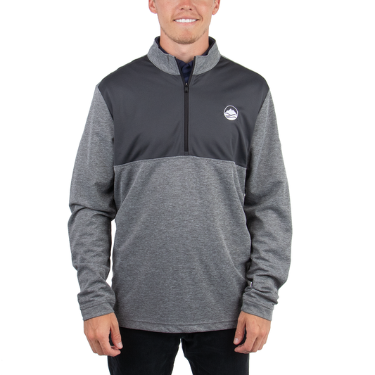 Adidas Lightweight 1/4 Zip - Black Heather/Carbon