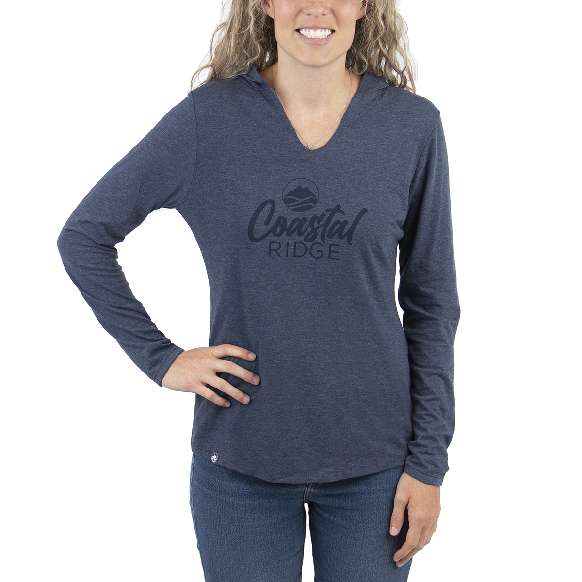 Long Sleeve Hooded Tee -  Navy