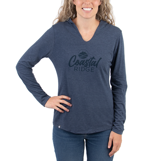 Long Sleeve Hooded Tee - Navy
